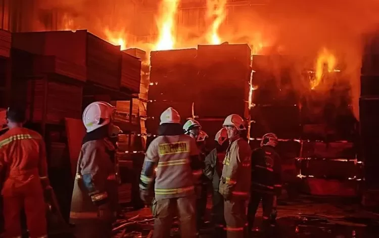 kebakaran-gudang-Triplek-di-jalan-Cipinang-Muara-II